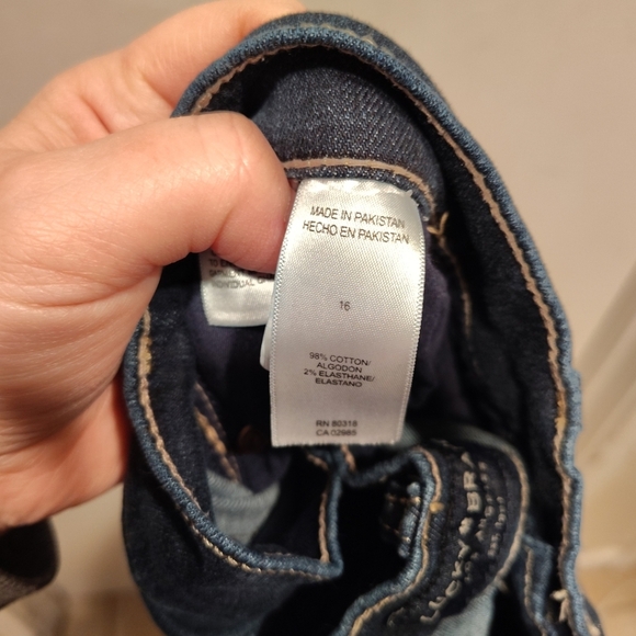 Lucky Brand Women's High Rise Stevie Flare Dark Wash Jeans 16/32 Western Rodeo - Picture 9 of 9